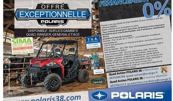 Financements A 0 Polaris Pour Le Salon De L Agriculture