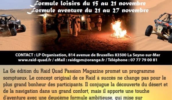 Raid Quad Passion Maroc 2015