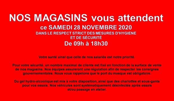 Reouverture De Nos Magasins Au Public