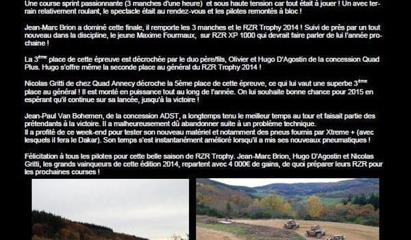 Rzr Trophy La Finale 2014