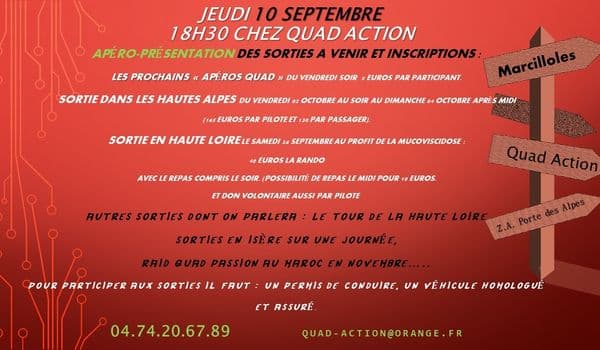 Soiree Presentation Des Prochaines Sorties